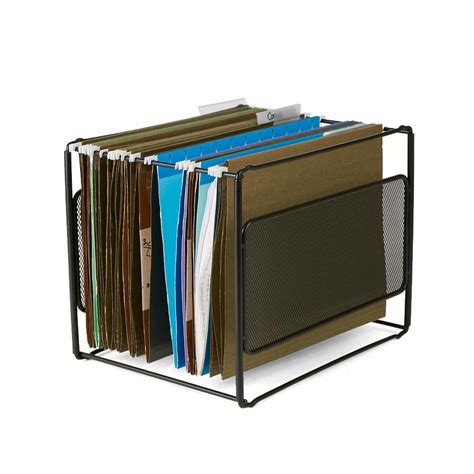 desktop file box metal|mesh hanging file box.